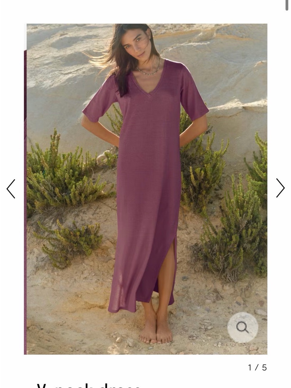 Wrap London Mauve V‑neck Maxi Dress